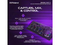 <b>Roland BRIDGE CAST X Misturador de Jogos Duplo Barramento e Captura de Vídeo Interface de transmissão de áudio profissional para jogadores online Hardware DSP 32 bits Conectividade USB-C</b> <b>Roland BRIDGE CAST X Misturador de Jogos Duplo Barramento e Captura de Vídeo Interface de transmissão de áudio profissional para jogadores online Hardware DSP 32 bits Conectividade USB-C</b>